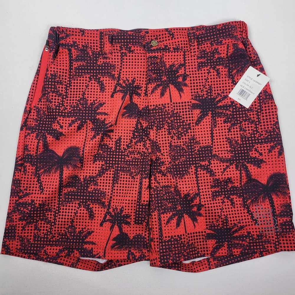 St. Louis Cardinals MLB‎ Tropical Palm Tree Print Shorts Mens Size Large red